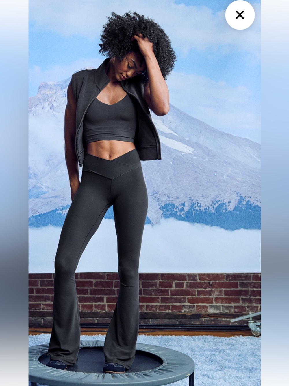 Aerie High Waisted Crossover Flare Leggings